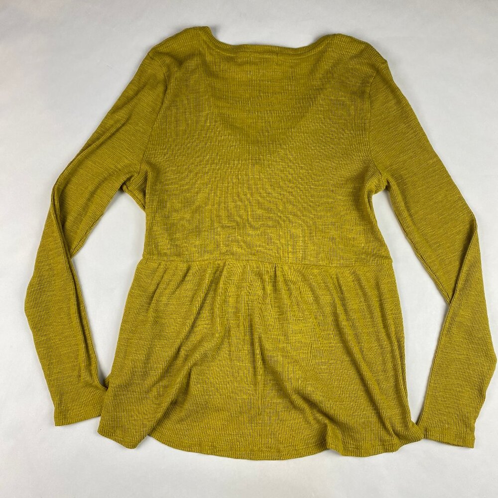 NWT Anthropologie T.La Gold Babydoll Peplum Top Women's Size Large - Picture 4 of 14